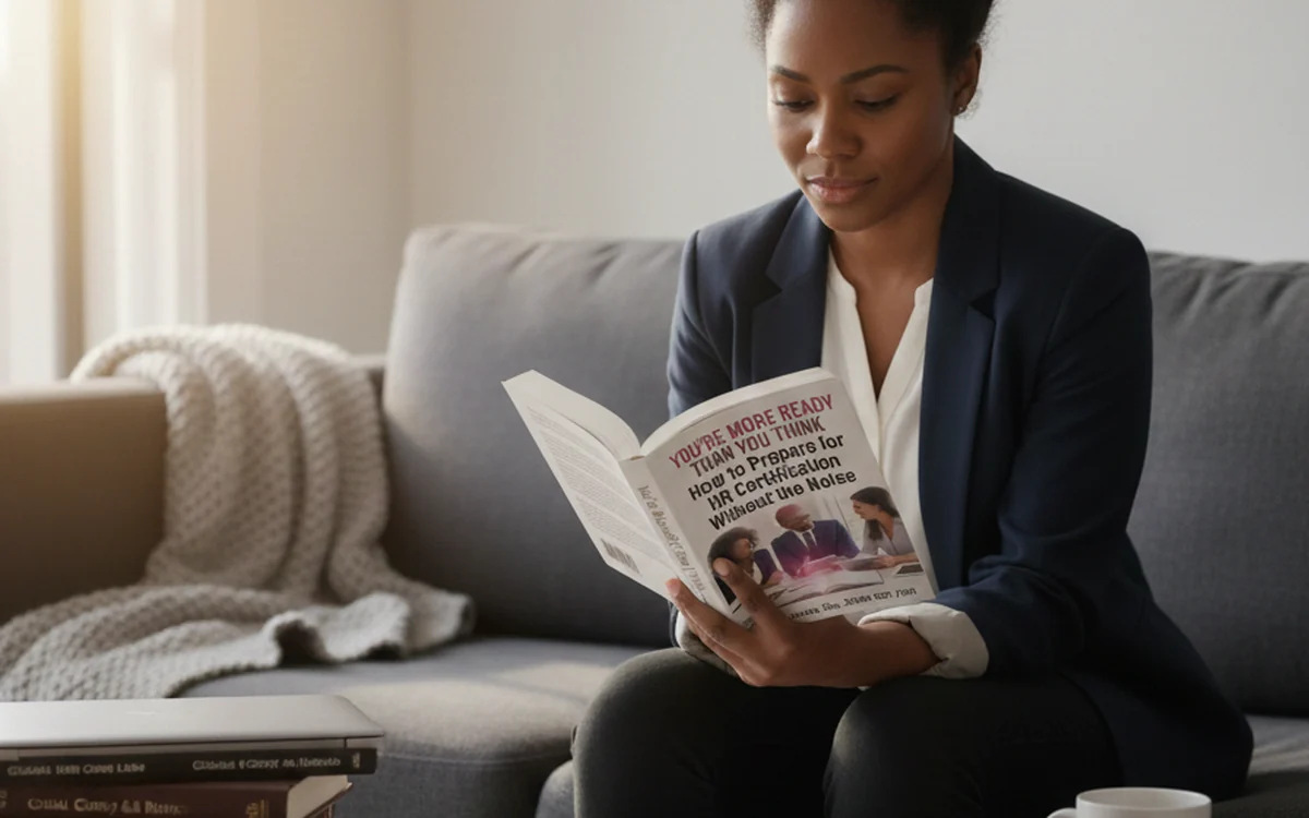 The paperback, open, being read.
